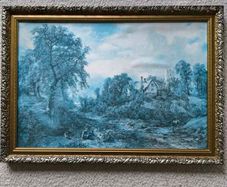 John Constable - Large gold framed art print of The Glebe Farm