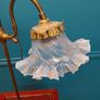 19th C. brass Student's lamp with glass fluted shade Image 2