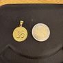 14k solid gold pendant OM for necklace Image 3
