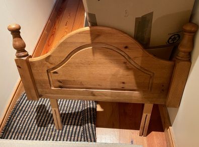 Single bed base & headboard