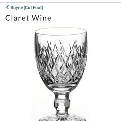 Waterford Crystal Boyne Pattern Claret Glasses x 6