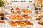 3 Tier Acrylic Pastry Display Case for Bakery Countertop