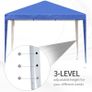 3 x 3M Garden Pop Up Gazebo Height Adjustable Marquee Party Tent Wedding Canopy with Carrying Bag, Blue Image 3
