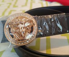 Inspired by brand belt V E R S A C E. Leather material.