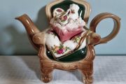 Rare Collectible  Royal Albert 'Old Country Roses' Large Autumn Chair  Teapot by Cardew Design
