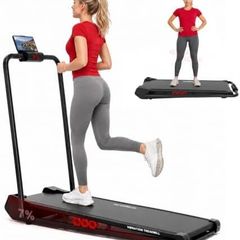 5 in 1 Vibration Walking Pad with 7% Incline 1to10 km/h Folding Under Desk Treadmill Compact Running Machine for Walking & Jogging, Remote Control
