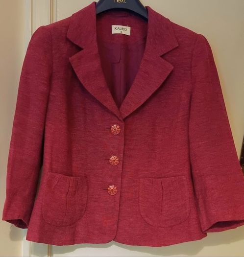 KALIKO Fuchsia Pure Linen Blazer S14