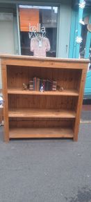 Huge Old Pine Shelves Book Etc