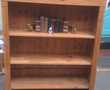 Huge Old Pine Shelves Book Etc