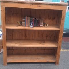 Huge Old Pine Shelves Book Etc