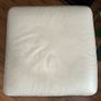 Cream leather pouffe Image 5