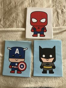 Marvel / DC set of 3 superhero prints