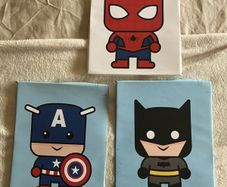 Marvel / DC set of 3 superhero prints