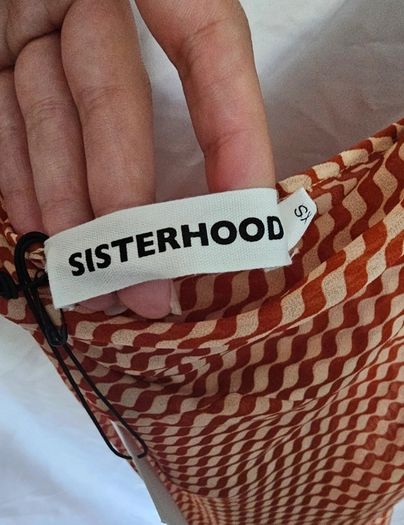Sisterhood Orange Slip Wave Print Dress