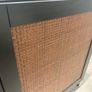Black Cabinet with Brown Wicker Image 3