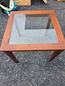 Small Side Tanle, glass top.