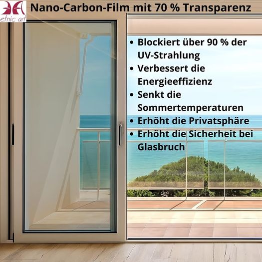 Brand New Solar Protective Window Film Nano Carbon Thermal Insulation Anti-UV Privacy 70% Transparent