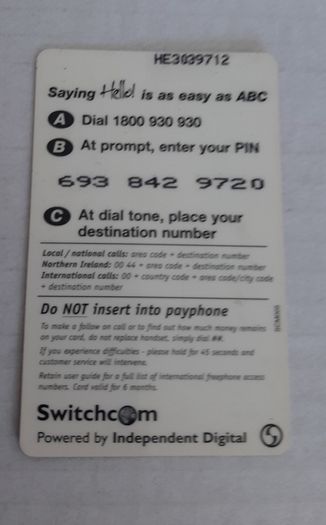call card