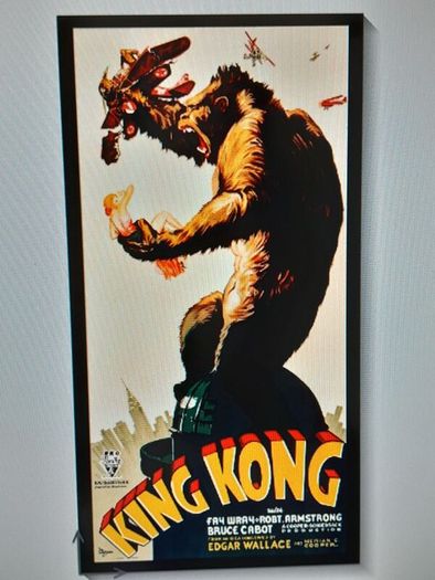 Vintage Sryle King Kong Canvas44 Inc W 88 H comes rolled huge original Art print 125 euro