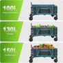 Festival Trolley on Wheels, Morpilot Folding Camping Cart 150L Foldable Garden Wagon with Adjustable Handle Collapsible Foldable Trollys for Beach Picnic Shopping Fishing Outdoor Image 2