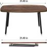 Folding Coffee Table Rustic Small Coffee Tables for Living Room Farmhouse Portable Table for Small Spaces Rectangular Mid Century Coffee Tables, No Assembly 31.5 /15.7 / 17.7IN, Walnut Image 2