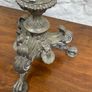 Early Edwardian oil lamp with cast metal base. Image 2