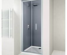 HYDRO EXPRESS Bifold Shower Door, Silver, 800mm