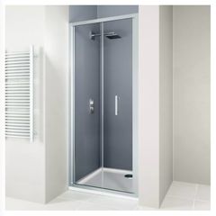 HYDRO EXPRESS Bifold Shower Door, Silver, 800mm