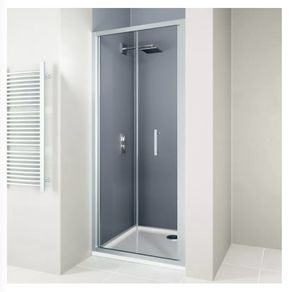 HYDRO EXPRESS Bifold Shower Door, Silver, 800mm