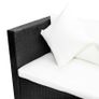 4 Piece Garden Lounge Set with Cushions Poly Rattan Black Image 5