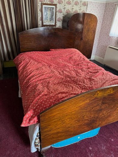 Vintage walnut bed