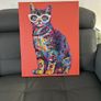 Diamond cat picture - on a canvas Image 2