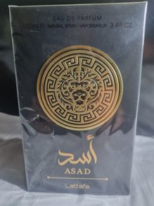 Lattafa Asad new not sealed original 100 ml free gift perfume sample
