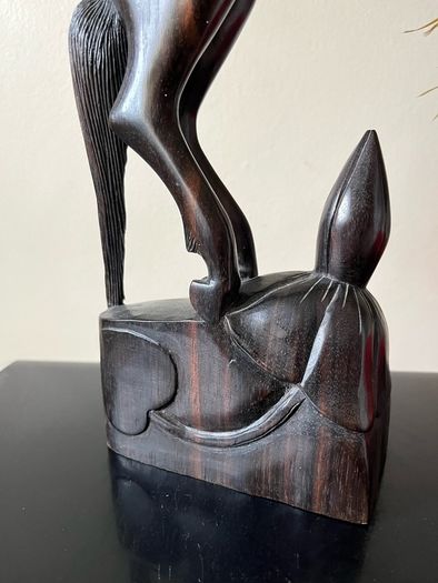 Vintage Ebony Wood Horse