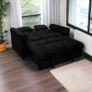 Pull Out Double Sofa Bed, Tokyo Black Image 2