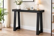 91.5cm Console Table, Narrow Hallway Table, Modern Wooden Sofa Table, Entryway Desk for Living Room, Hallway &amp; Foyer, Black