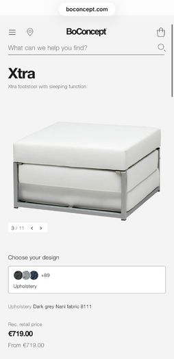 BoConcept Xtra foldable bed
