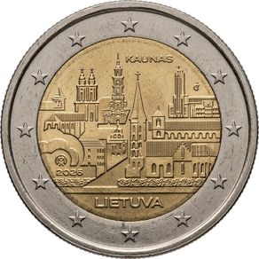 Lithuania 2 Euro Commemorative Coin 2026 - Kaunas Town. Uncirculated.