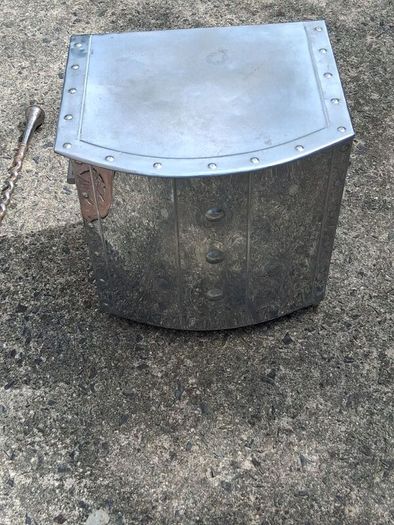 Art Deco Chromed Coal Bucket and Companion Set