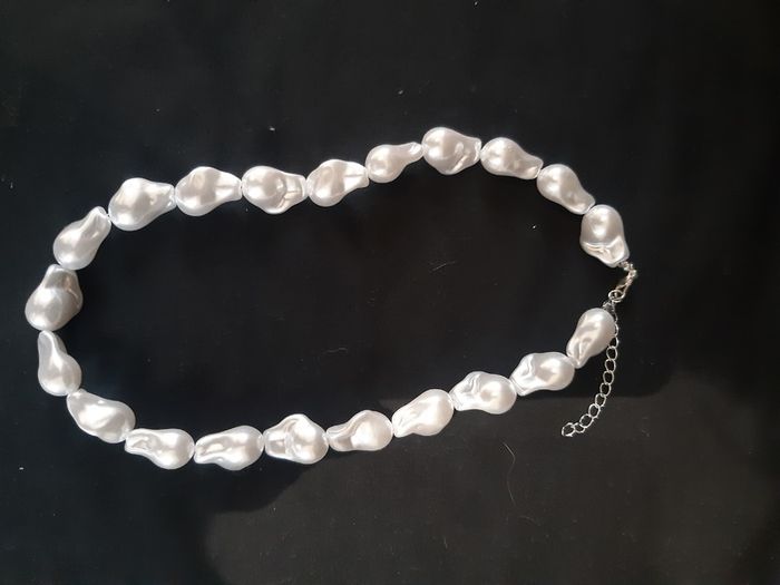 Faux Fresh Water Baroque Keshi Pearl Necklace