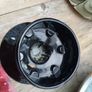 Black glass candlestick, mid century candle holder Image 2