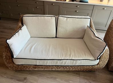 Rattan sofas x 2