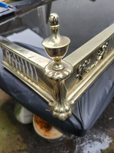 19th Cent brass fender