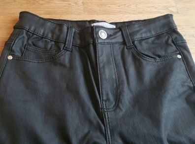 Fabulous Mango Leather Look Girls Trousers Age 11 to 12 Yrs