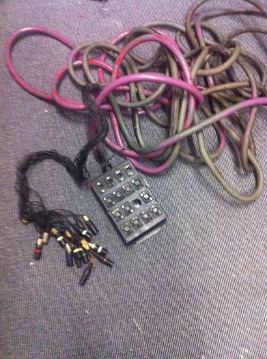 Multicore mixing desk cables for stage or studio.