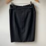 Bastyan Black Belted Pencil Skirt with Side Slit Size UK10 Image 6