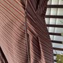 dress brown striped cotton dress with pockets size 12 Image 4