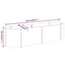 Garden Raised Bed Galvanised Steel 152x40x36 cm Grey Image 4