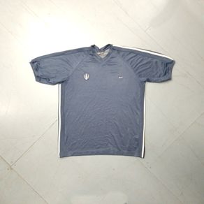 FREE POST Vintage Leeds United (L) Nike  Jersey Tee Shirt  Soccer Football  Grey England  Large