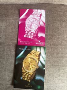 1996 mini rolex oyster brochure and price list